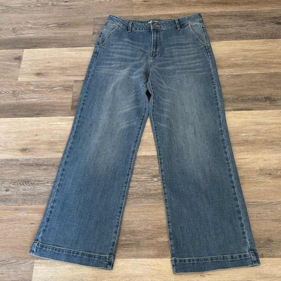 KanCan Medium Wash High Rise Trouser Wide Leg Jeans 13/30 - Picture 3 of 8